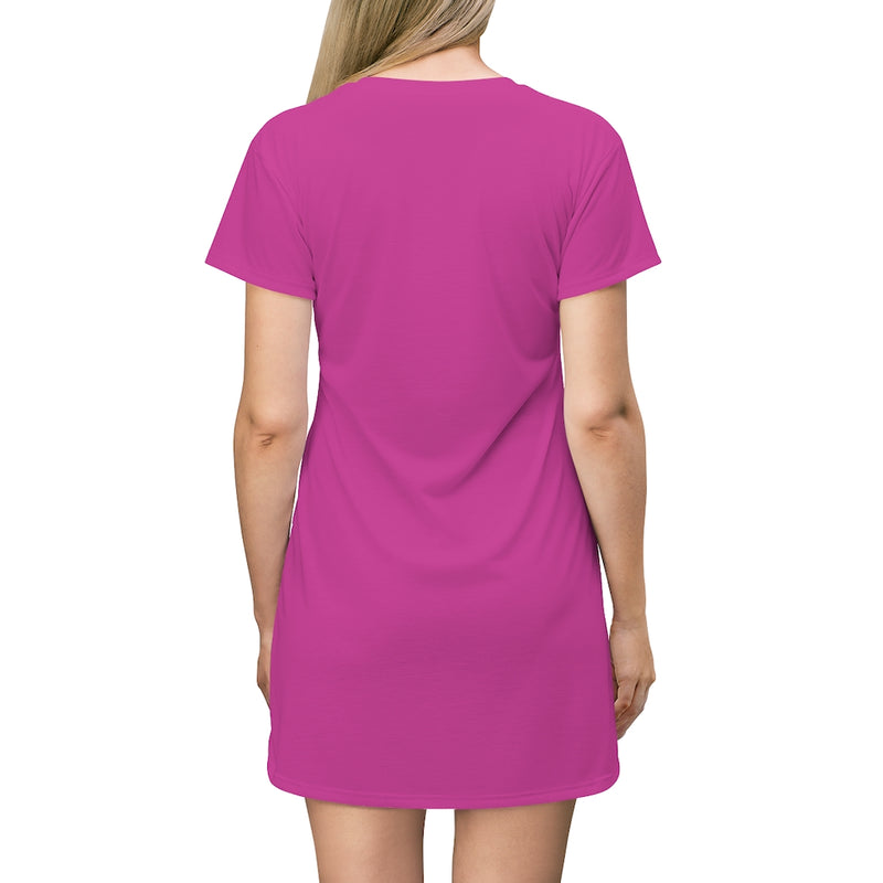 All Over Print T-Shirt Dress - JBH Multicolor (Purple)