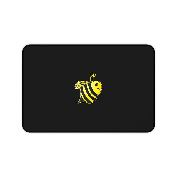 Black Desk Mat - Bee