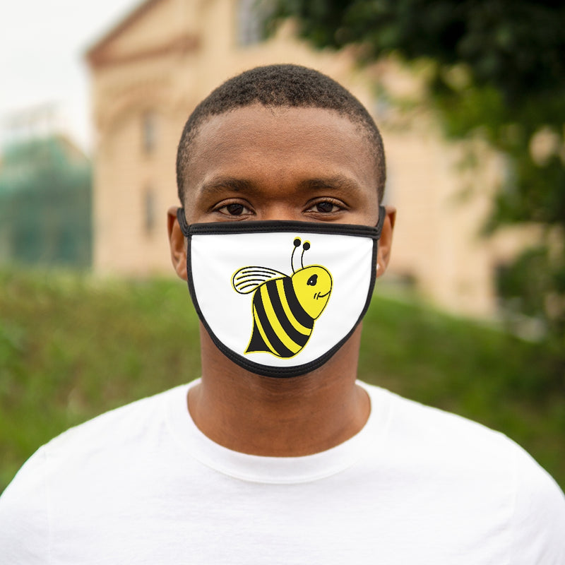 Mixed-Fabric Face Mask - Bee