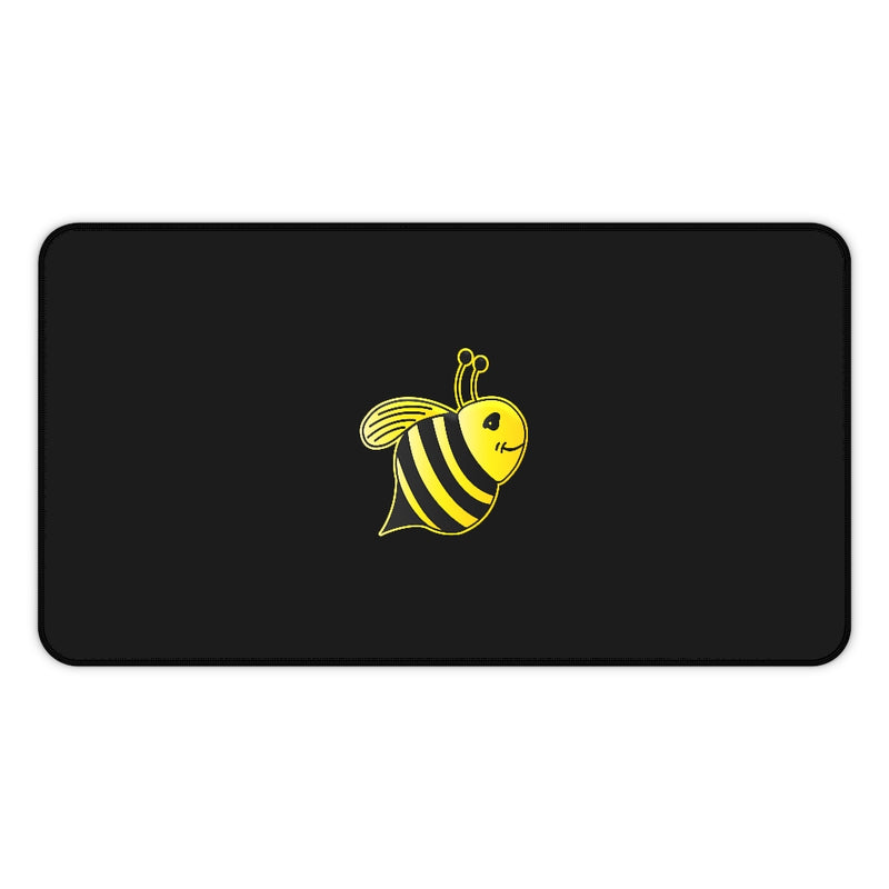 Black Desk Mat - Bee