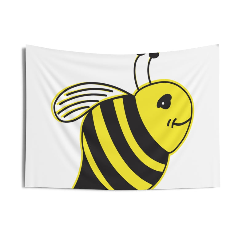 White - Indoor Wall Tapestries - Bee