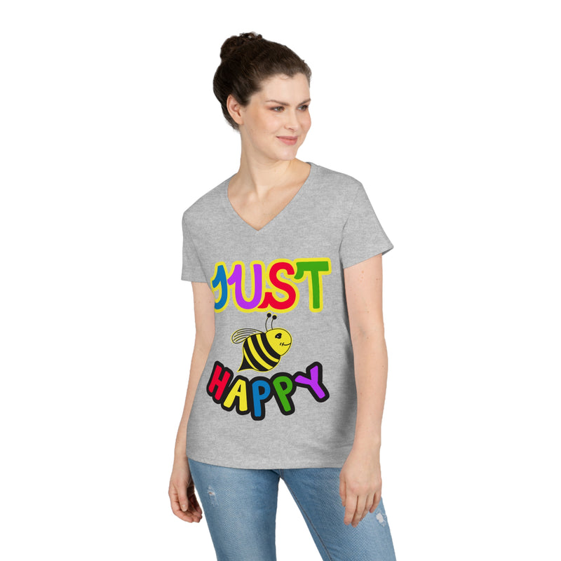 Ladies' V-Neck T-Shirt - JBH Multi-Color Original