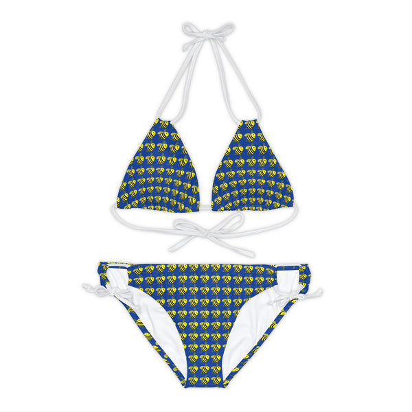 Strappy Bikini Set - JBH Bee (Navy Blue)