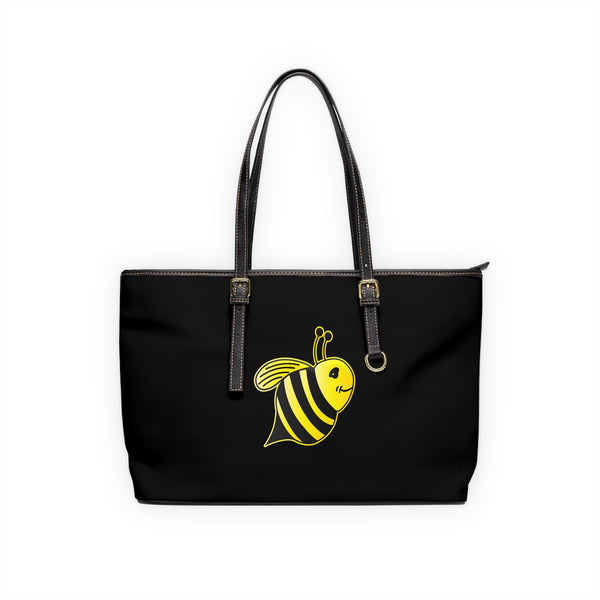 PU Leather Shoulder Bag - JBH Bee (Black)