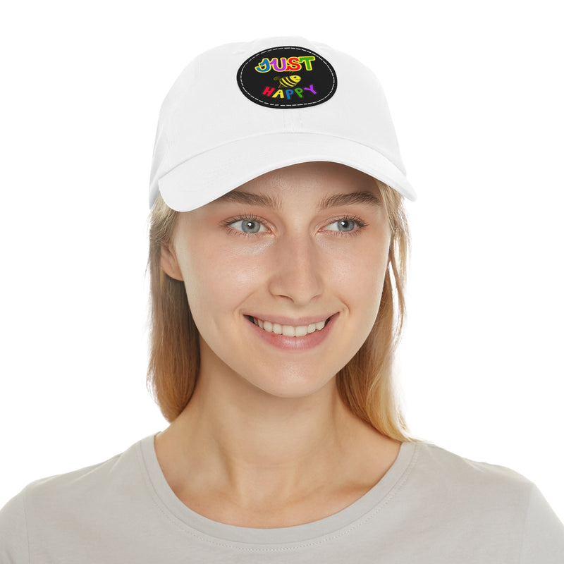 Dad Hat with Leather Patch (Round) - JBH Multi-Color Original