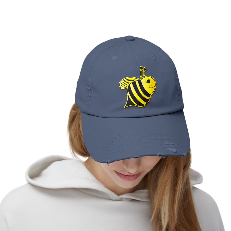 Unisex Distressed Cap - JBH Bee