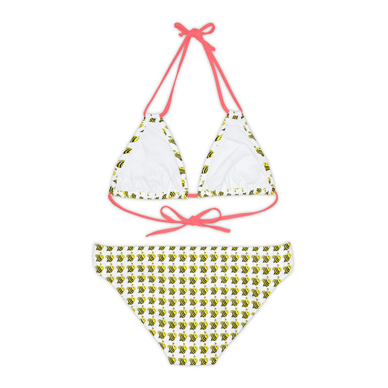 Strappy Bikini Set - JBH Bee (White)