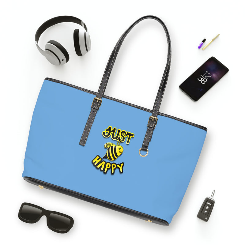 PU Leather Shoulder Bag - JBH Original (Light Blue)