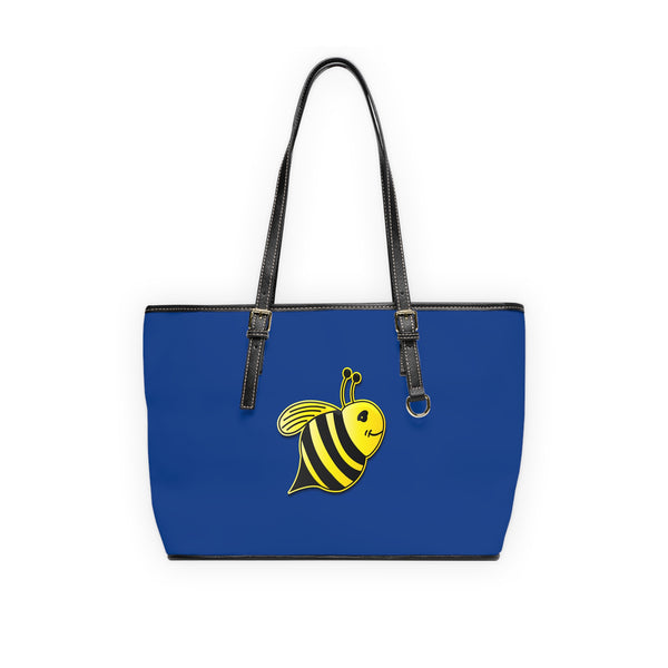 PU Leather Shoulder Bag - JBH Bee (Dark Blue)