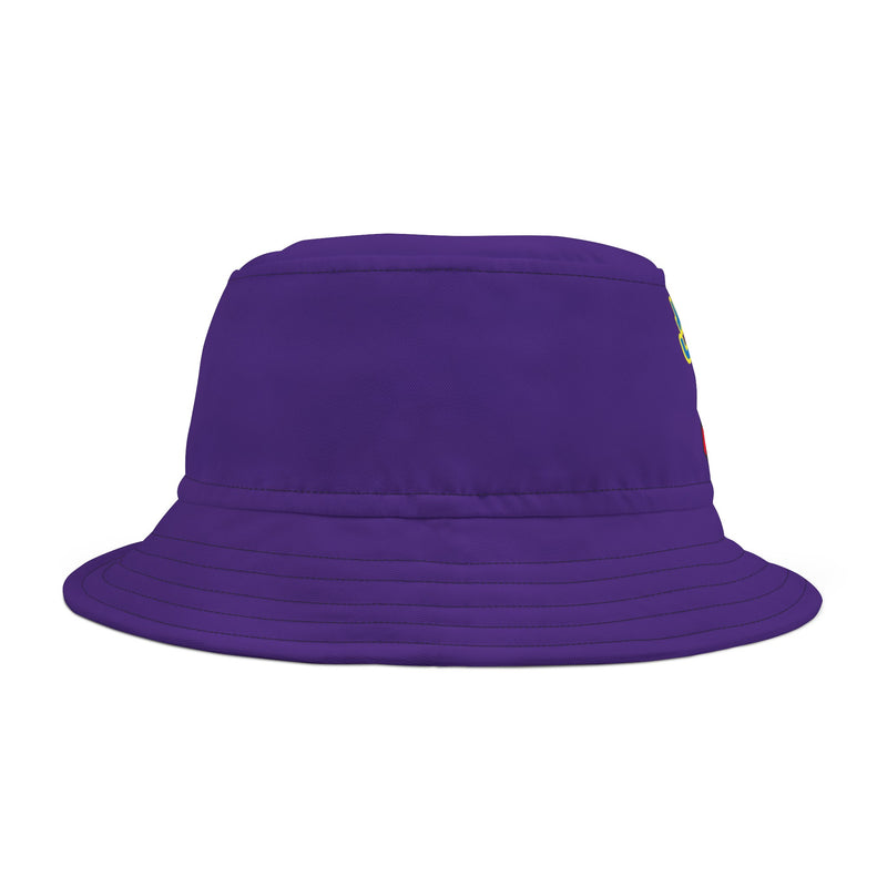 Bucket Hat (AOP) - JBH Multi-Color Original (Purple)