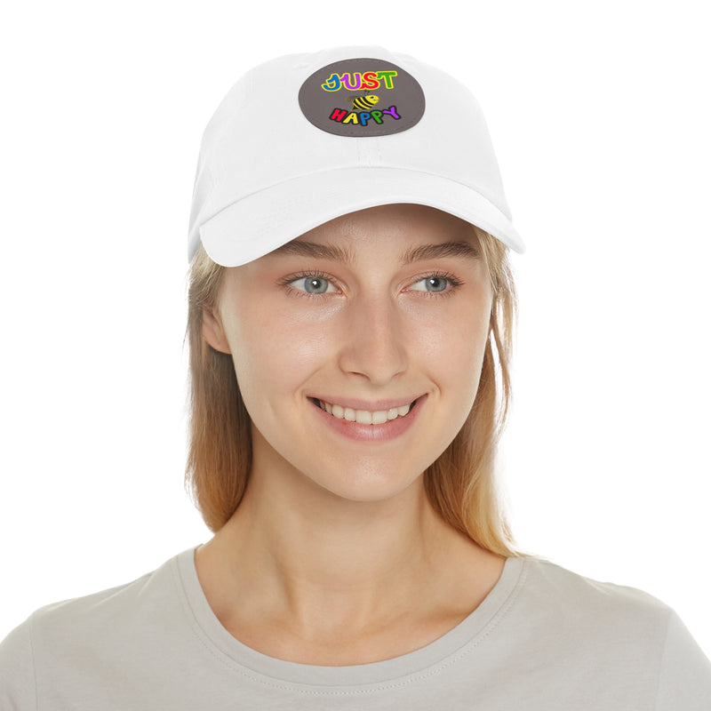 Dad Hat with Leather Patch (Round) - JBH Multi-Color Original