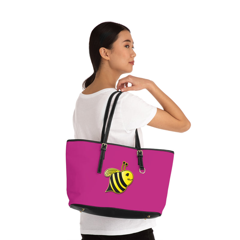 PU Leather Shoulder Bag - JBH Bee (Pink)