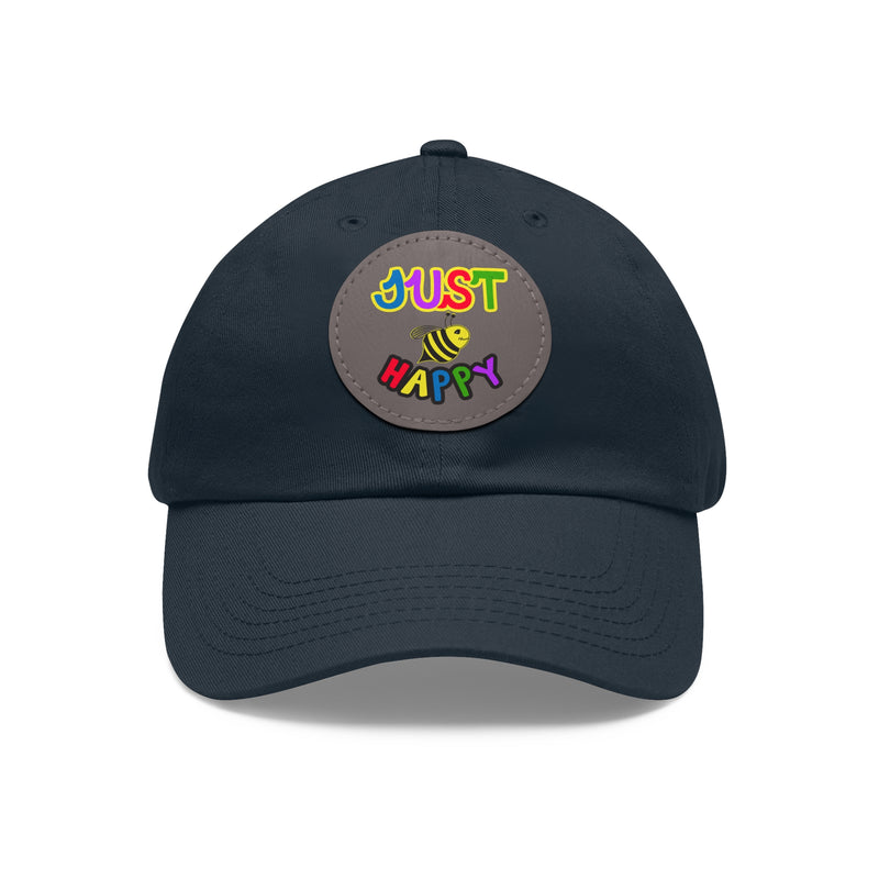 Dad Hat with Leather Patch (Round) - JBH Multi-Color Original