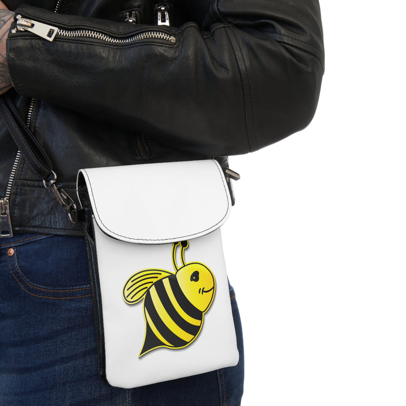 Small Cell Phone Wallet - JBH Bee (White)