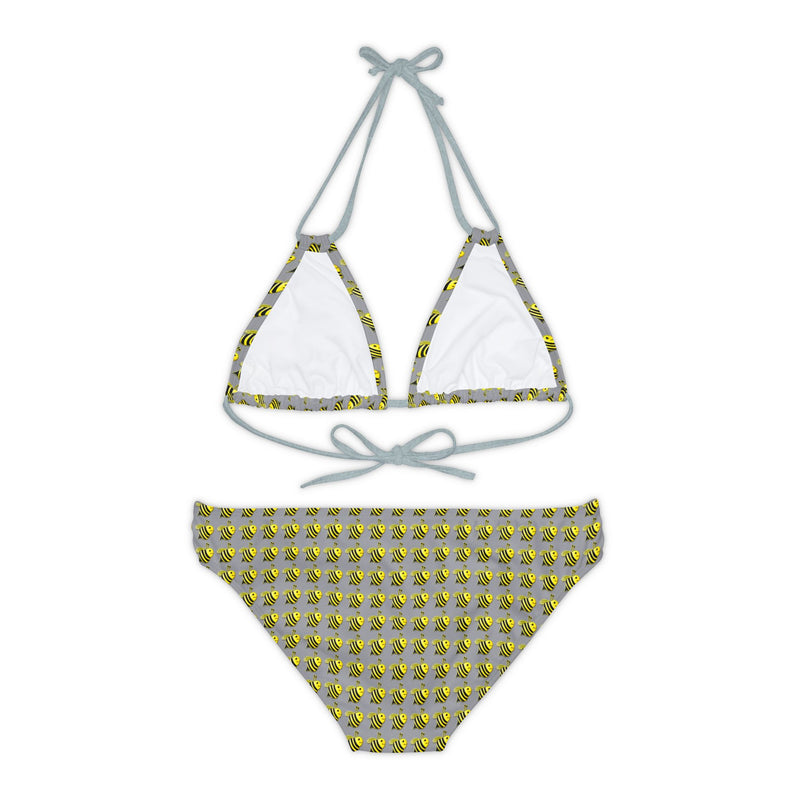 Strappy Bikini Set - JBH Bee (Grey)