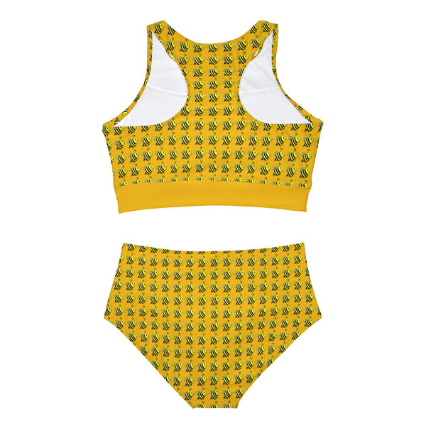 Sporty Bikini Set (AOP) - JBH Bee (Yellow)