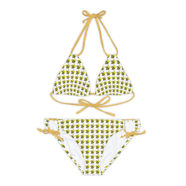 Strappy Bikini Set - JBH Bee (White)