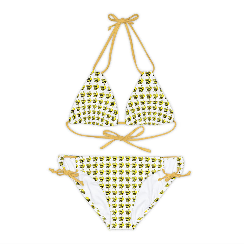 Strappy Bikini Set - JBH Bee (White)