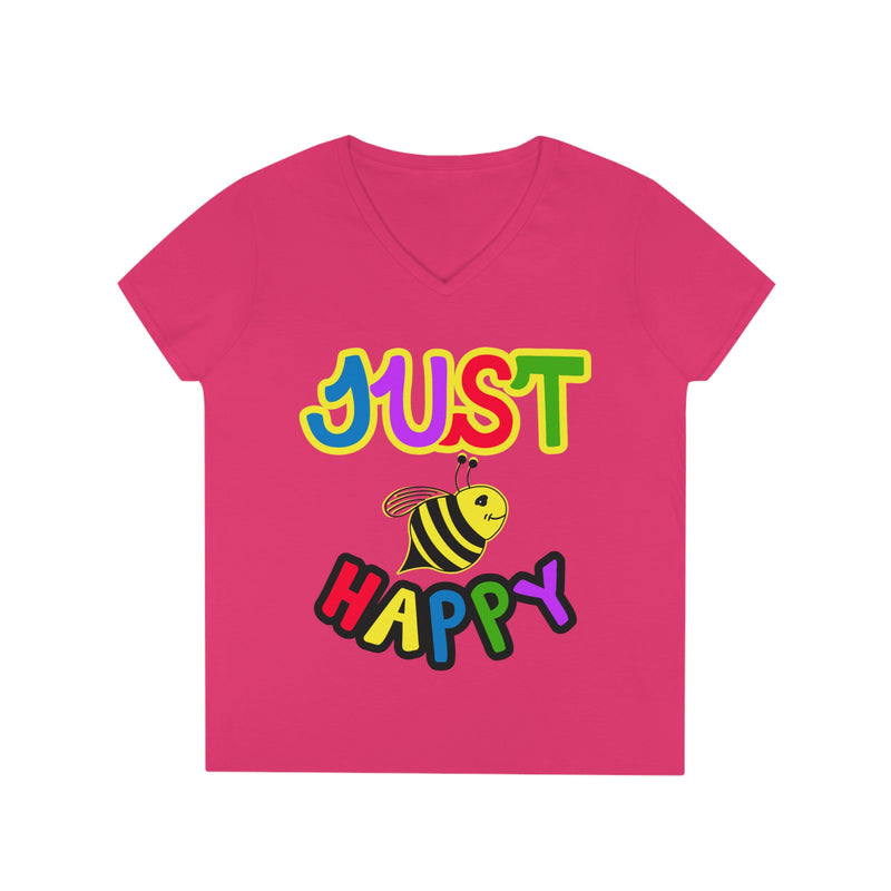 Ladies' V-Neck T-Shirt - JBH Multi-Color Original