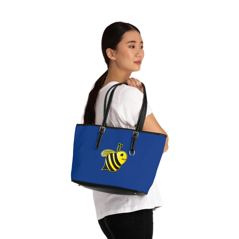 PU Leather Shoulder Bag - JBH Bee (Dark Blue)