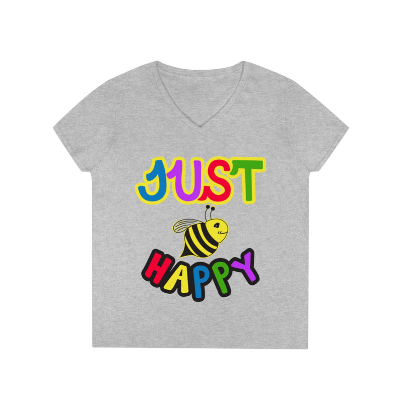 Ladies' V-Neck T-Shirt - JBH Multi-Color Original