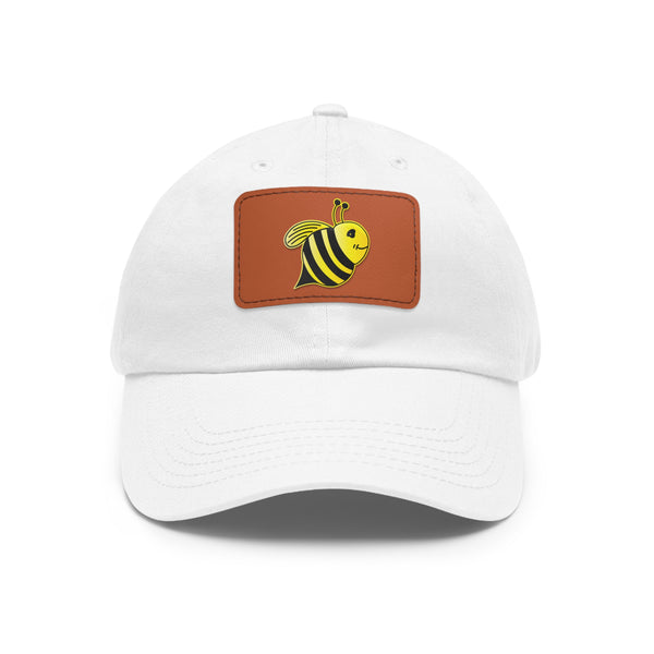 Dad Hat with Leather Patch (Rectangle) - JBH Bee