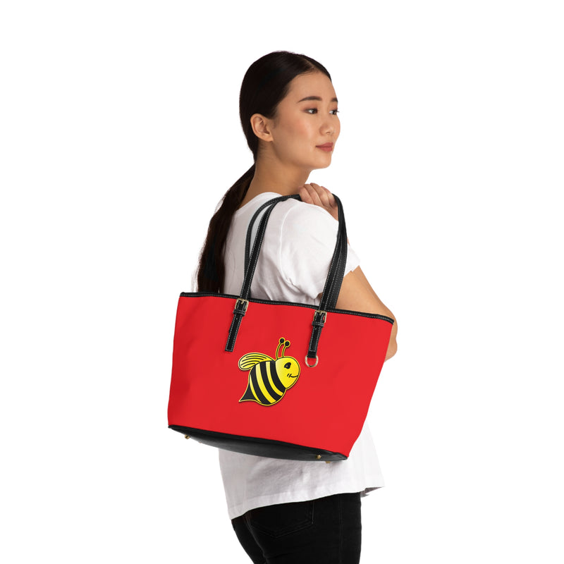 PU Leather Shoulder Bag - JBH Bee (Red)