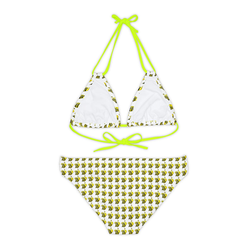 Strappy Bikini Set - JBH Bee (White)