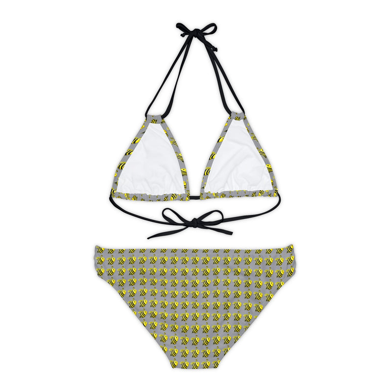 Strappy Bikini Set - JBH Bee (Grey)