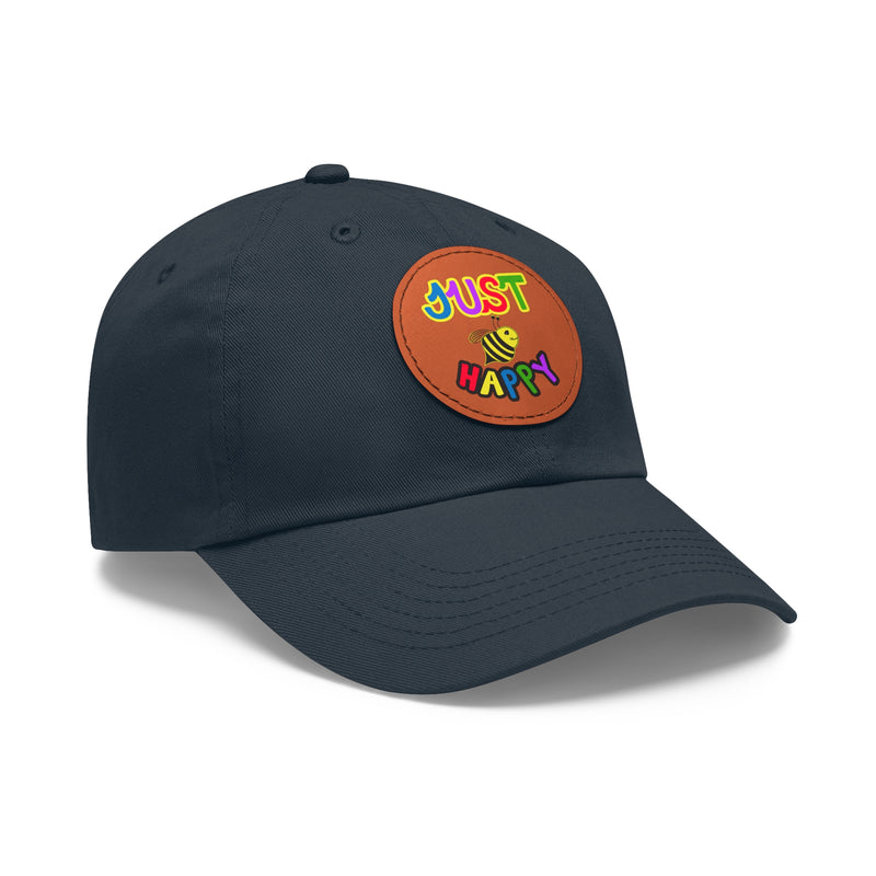 Dad Hat with Leather Patch (Round) - JBH Multi-Color Original