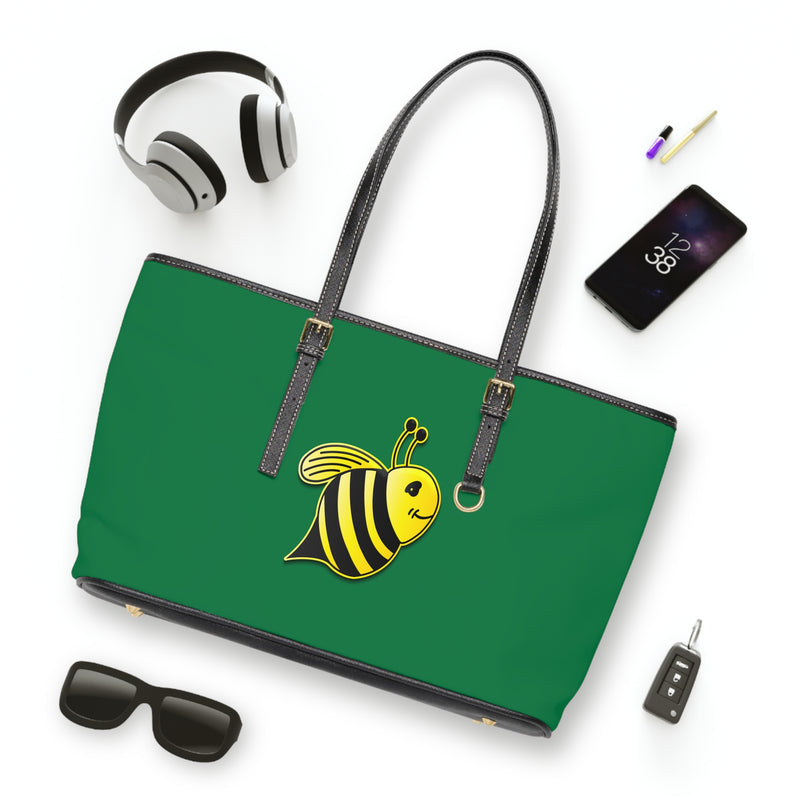 PU Leather Shoulder Bag - JBH Bee (Dark Green)