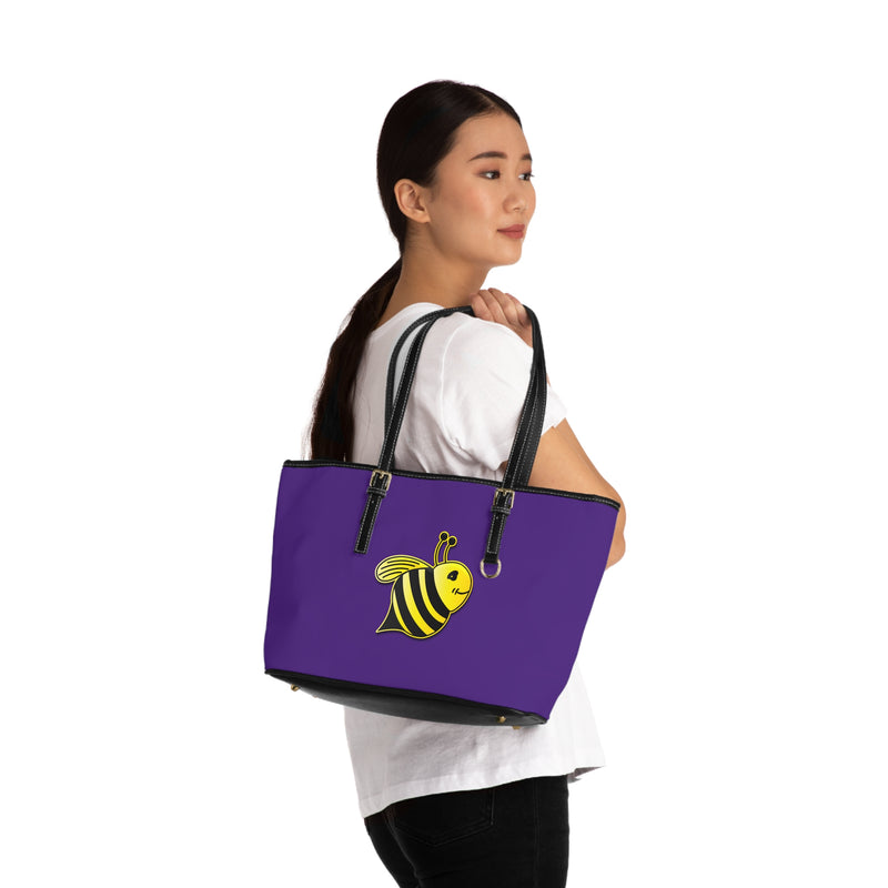 PU Leather Shoulder Bag - JBH Bee (Purple)