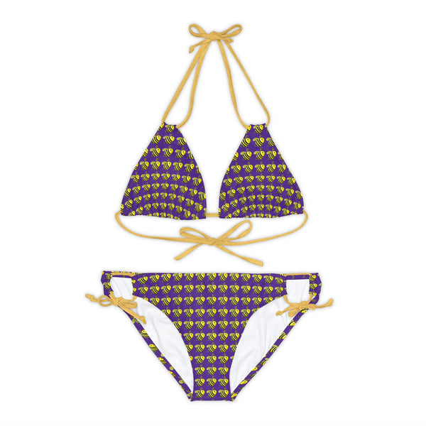 Strappy Bikini Set - JBH Bee (Purple)