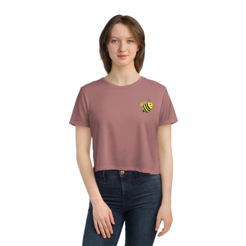 Women's Flowy Cropped Tee - JBH Bee