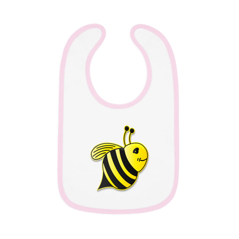 Baby Contrast Trim Jersey Bib - JBH Bee