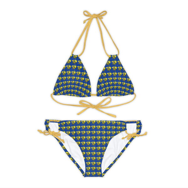 Strappy Bikini Set - JBH Bee (Navy Blue)