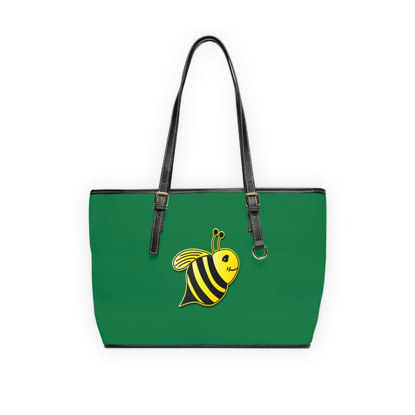 PU Leather Shoulder Bag - JBH Bee (Dark Green)