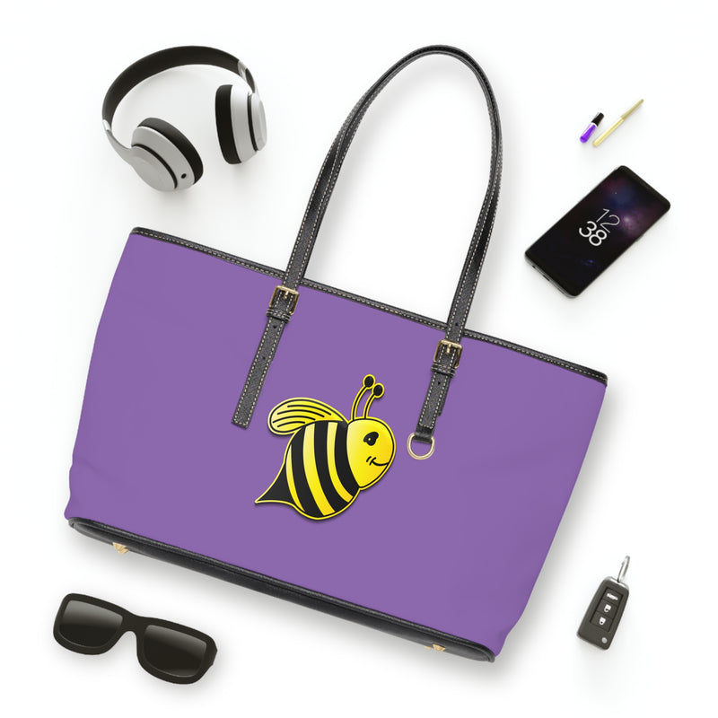 PU Leather Shoulder Bag - JBH Bee (Light Purple)