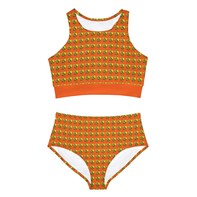 Sporty Bikini Set (AOP) - JBH Bee (Orange)