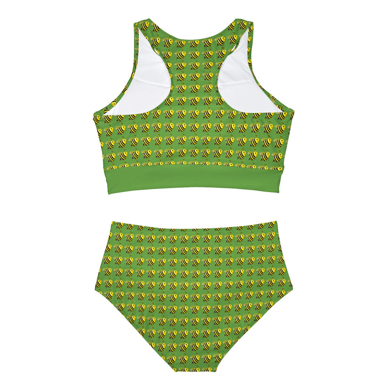 Sporty Bikini Set (AOP) - JBH Bee (Green)