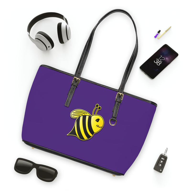 PU Leather Shoulder Bag - JBH Bee (Purple)