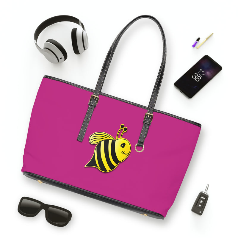 PU Leather Shoulder Bag - JBH Bee (Pink)