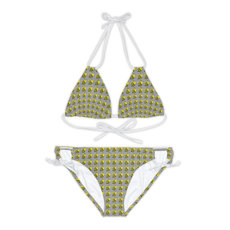 Strappy Bikini Set - JBH Bee (Grey)