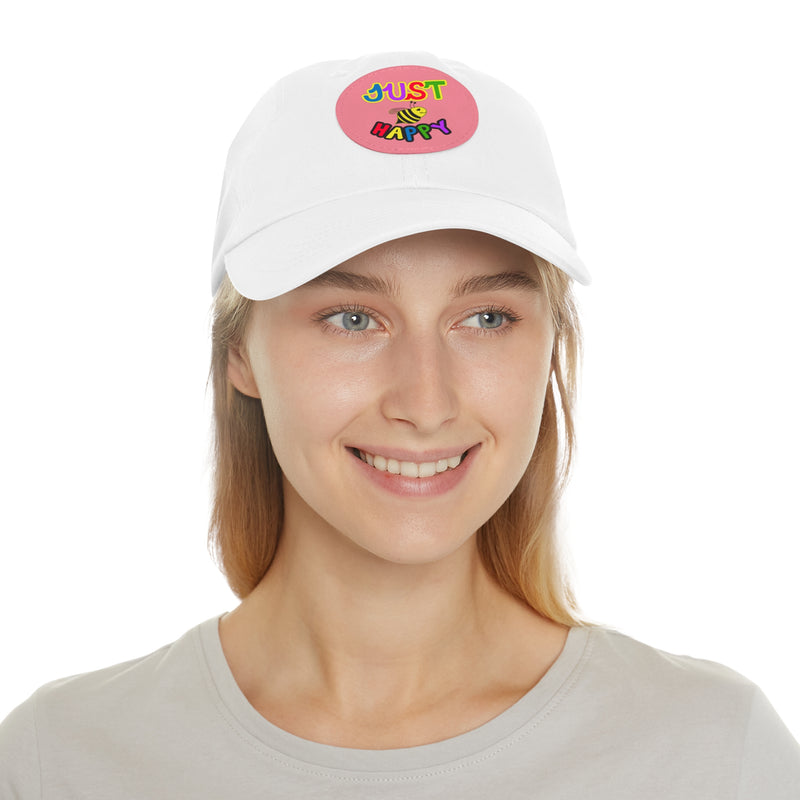 Dad Hat with Leather Patch (Round) - JBH Multi-Color Original