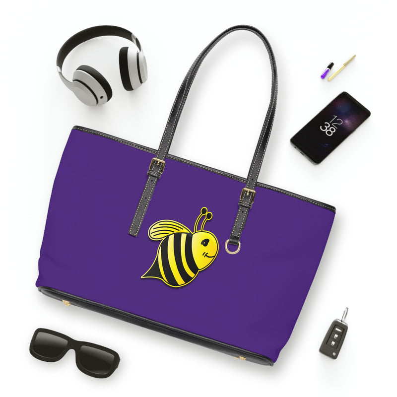PU Leather Shoulder Bag - JBH Bee (Purple)