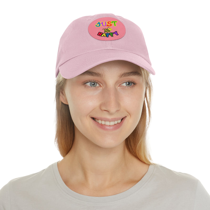 Dad Hat with Leather Patch (Round) - JBH Multi-Color Original