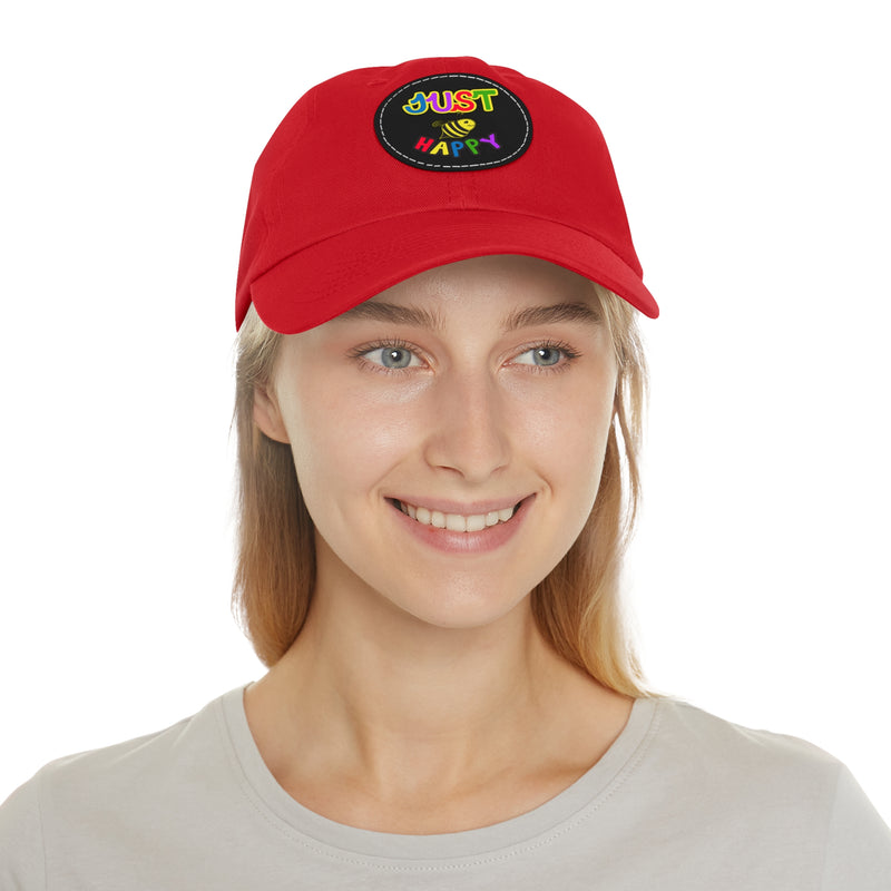 Dad Hat with Leather Patch (Round) - JBH Multi-Color Original