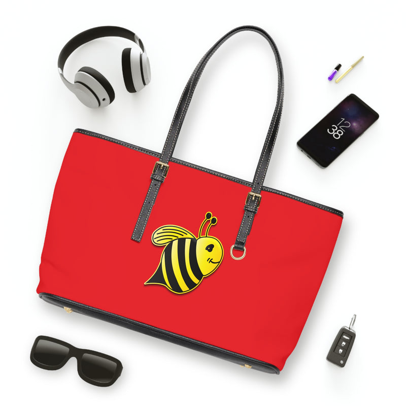 PU Leather Shoulder Bag - JBH Bee (Red)