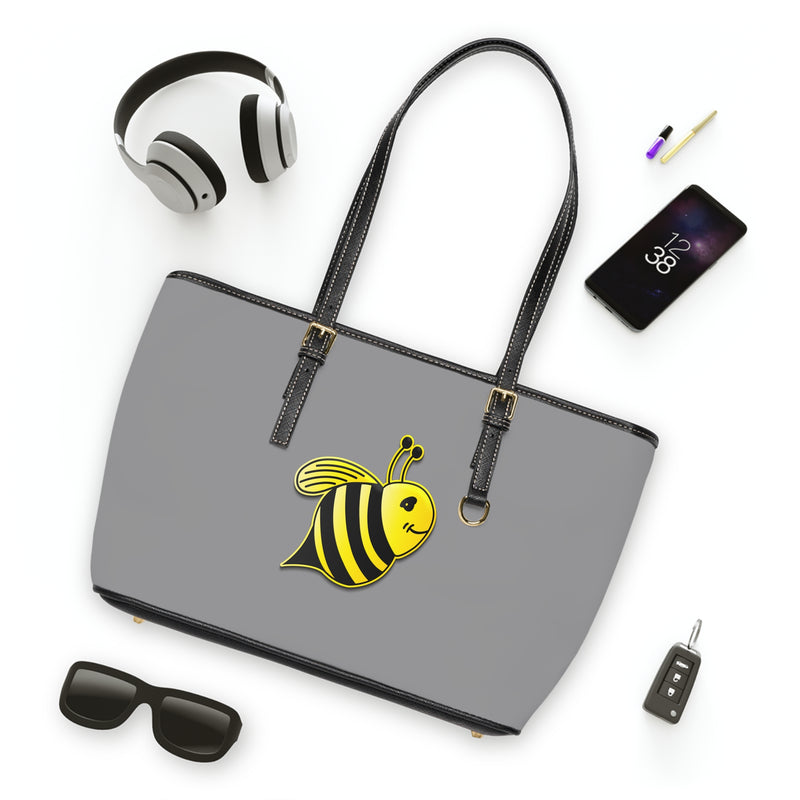 PU Leather Shoulder Bag - JBH Bee (Grey)