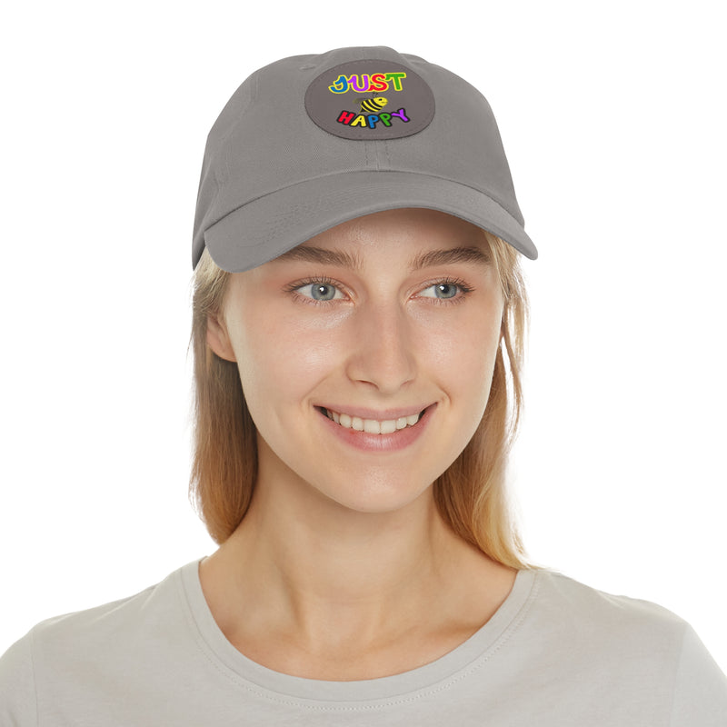 Dad Hat with Leather Patch (Round) - JBH Multi-Color Original